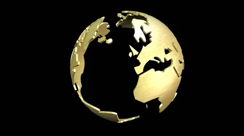 Animation of a rotating earth globe Stock-Footage 41472897