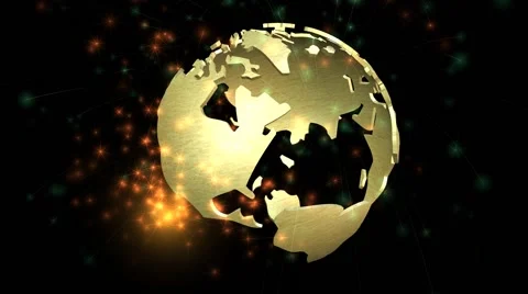Animation of a rotating earth globe Stock Footage 41472901