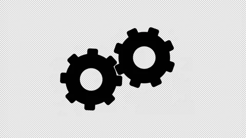 Animation with rotating gears with alpha channel. Seamless looping. Stock Footage 151861555