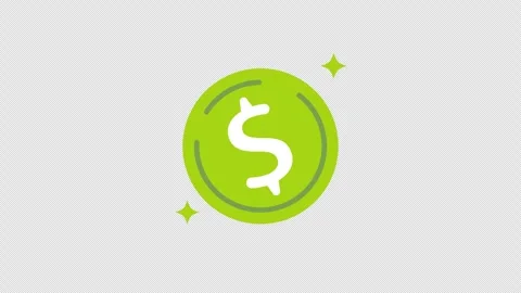 Animation of rotating green dollar coin 库存影片 332399286