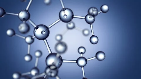 Animation of rotating model molecule made of glass or crystal.Seamless loop Stock Footage 94893719