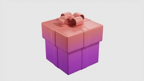 Animation of a Rotating Pink Gift Stock Footage 258259791