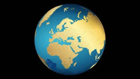 Animation of rotating planet ring with black background . Video stock 239982481