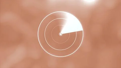 Animation of rotating radar line. Motion. Simple navigation radar on colored Stock Illustration