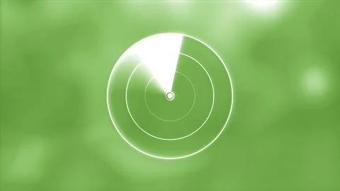 Animation of rotating radar line. Motion. Simple navigation radar on colored Stock Illustration