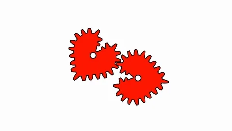 Animation of rotating red hearts in gear shape Stock Footage 107262802
