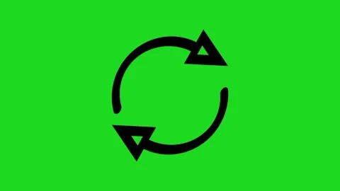 Animation of a rotating refresh icon on a green screen background. Stock Footage 317291888