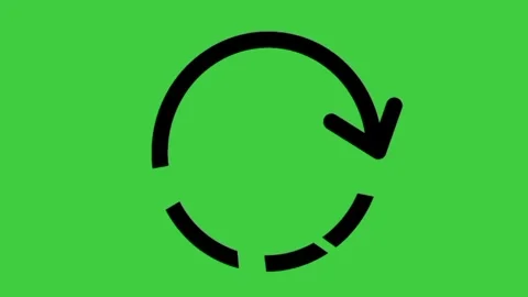 Animation of a rotating reload icon on a green screen background. Stock Footage 317292467
