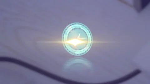 Animation of rotating safe lock with clock over light trail on blurred Stock Footage 162893003