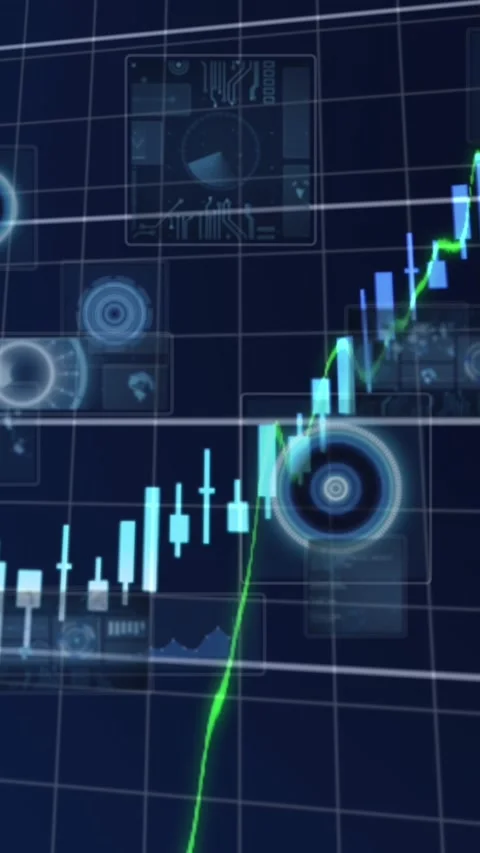Animation of rotating safe lock with data processing on grid Stock Footage 323151502