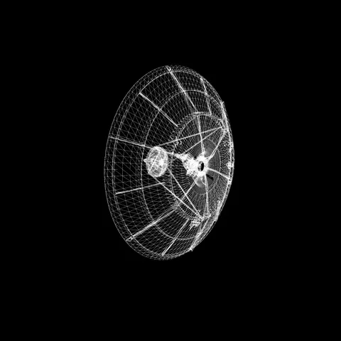 Animation of rotating wireframe model of a satellite dish Stock Footage 272271301
