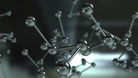 Animation rotation of model molecule from glass and crystal. Stock-Footage 114672533