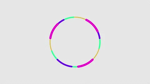 Animation of rotation of a multicolored circle. Stock Footage 143547939