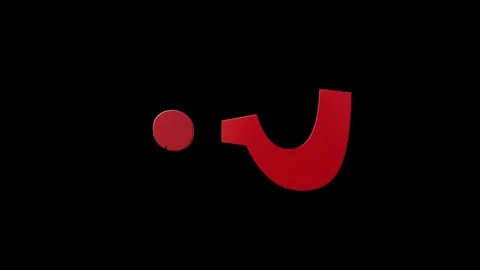 Animation of the rotation of the red exclamation mark on a transparent Stock Footage 301381579