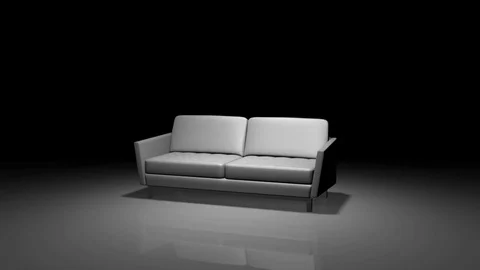 Animation of the rotation of the sofa Video stock 85319483