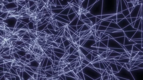 Animation of rotation through tunnel with plexus geometry on black screen. Stock Footage 263985227