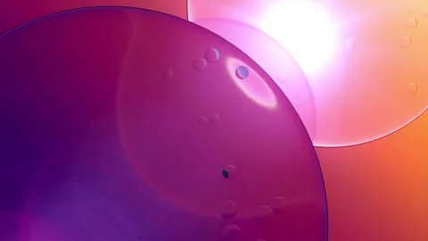 Animation of round glass shapes intersecting and overlapping. 3d rendering 4K Stock Footage 285390868