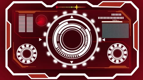 Animation of round scanner over dots pattern against black background Vídeos de archivo 327758581