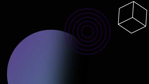 Animation of rounded rectangles, circles lines over black background Stock Footage 157867544