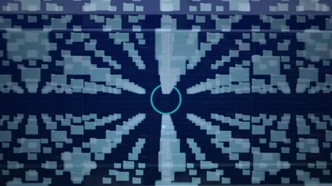 Animation of rows of folder icons, padlock and data processing over circuit Stock Footage 246588139