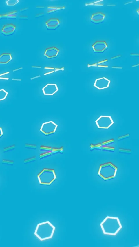 Animation of rows of pattern moving in sea over blue background Stock Footage 344706383