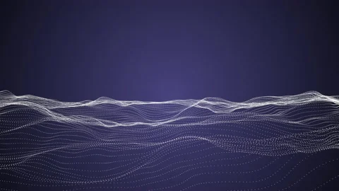 Animation of rows of several dots forming a grid moving in hypnotic motion on a  Stock Footage 153046837