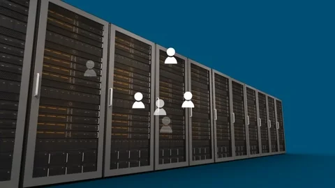 Animation of rows of television sets in store with pattern on screens Stock Footage 330657931