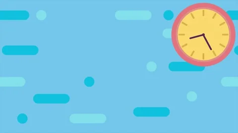 Animation of a running wall clock shows that time is running fast Stock Footage 318991195