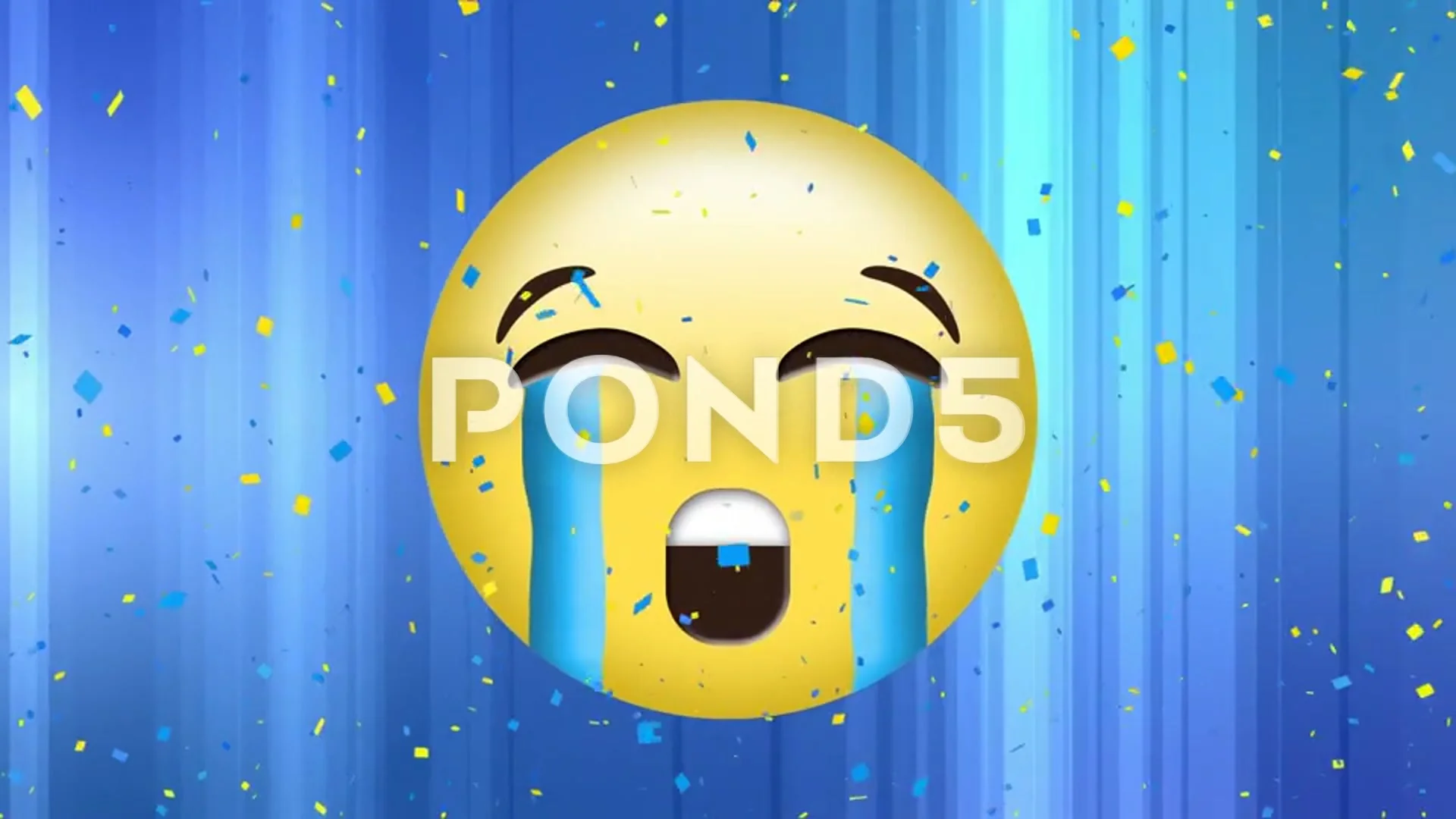 Animation of sad emoji icon over falling... | Stock Video | Pond5