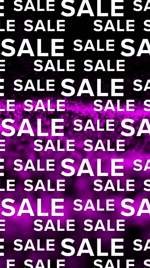Animation of sale texts on black background with glitter Stock Footage 344614251