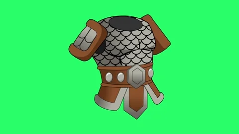 Animation samurai armor isolate on green... | Stock Video | Pond5