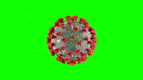 Animation of the SARS-CoV-2 Crash on green screen Coronavirus pandemic Stock Footage 130817718