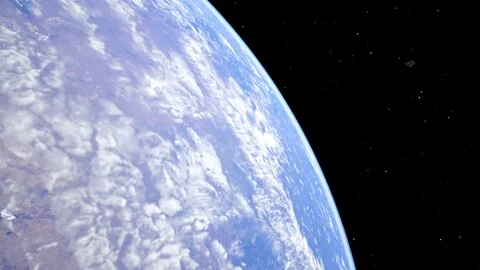 Animation with satellite orbiting the earth. Textures from NASA Stock Footage 82806404
