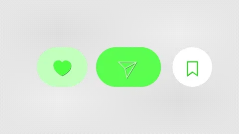 Animation of Like, Save and Share buttons in social networks. Stock Footage 283752005