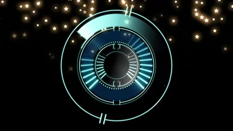 Animation of scan scope and falling star... | Stock Video | Pond5