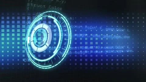 Animation of scan scope over grid and bl... | Stock Video | Pond5