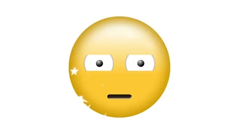 Animation of scared emoji icon over stars falling Stock Footage 329122767
