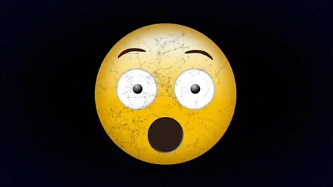 Animation of scared emoji icon over network of connections Stock Footage 329706156