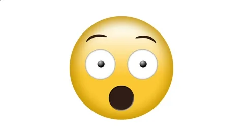 Animation of scared emoji icon over red kaleidoscopic moving shapes Stock Footage 330254161