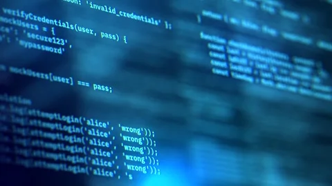 Animation scene coding internet security technology background Stock Footage 316878233