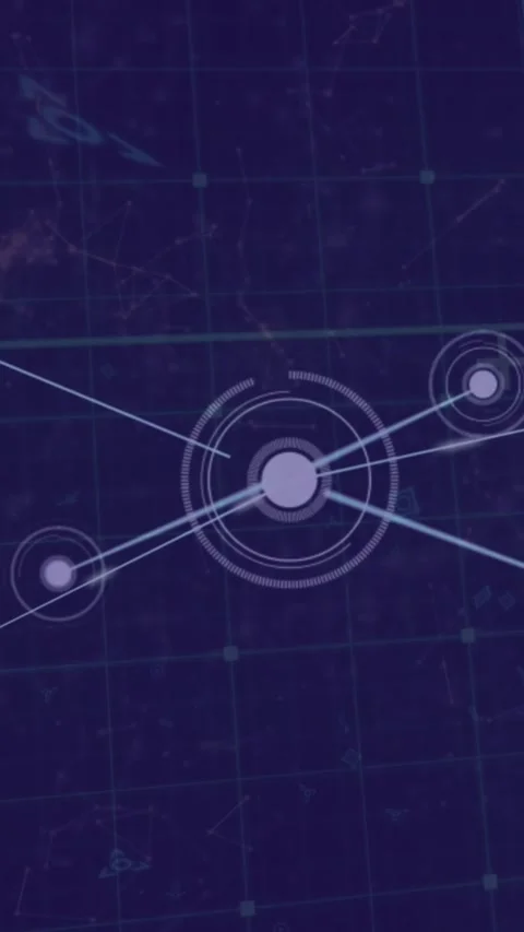 Animation of school concept icons over network of connections against blue Stock Footage 343778831