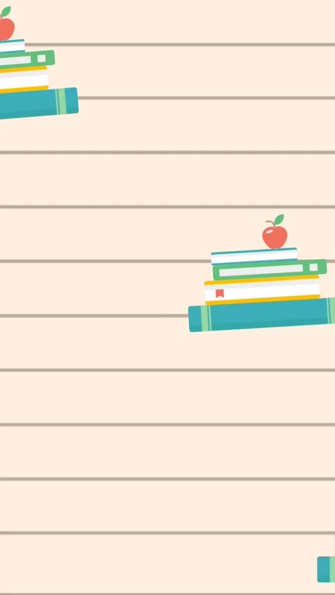 Animation of school items icons moving on white background Stock Footage 342097564