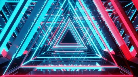 Animation Sci-fi neon glowing background, Technology digital motion background Stock Footage 232291786