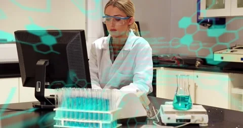 Animation of scientific data processing ... | Stock Video | Pond5
