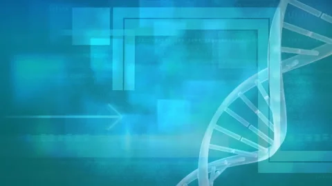 Animation of scientific data processing over dna strand Stock Footage 267085217