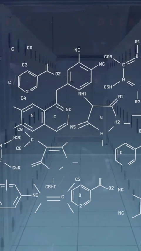 Animation of scientific data processing over computer servers Stock Footage 323488191