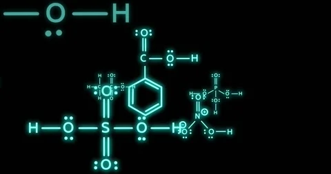 Animation of scientific data processing over black background Video stock 328450200