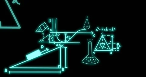 Animation of scientific data processing over black background Stock Footage 329488182