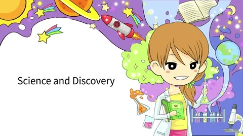 Animation scientist experimenting astronomy physics chemistry for education 4k Stock Footage 60453821