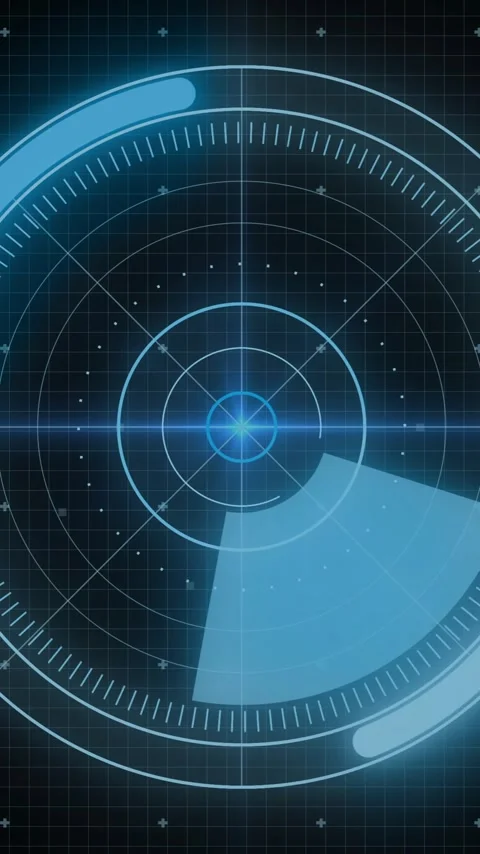 Animation of scope and data processing over black background Stock Footage 320589969